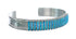Blue Opal Inlay Sterling Silver Zuni Indian Cuff Bracelet AX123912